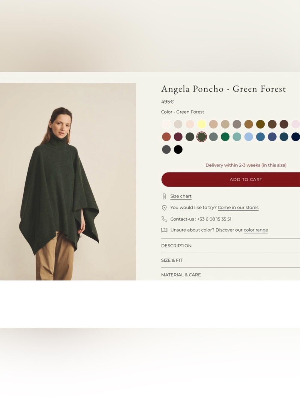 Linnea Lund 100% Cashmere Angela Poncho - Picture 3 of 13